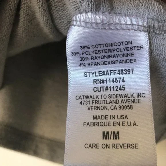 Sold Anthropologie Pleione French Terry Gray Tiered Ruffle Sweater- Size Medium - Picture 3 of 10